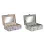 Boîte à bijoux DKD Home Decor Blanc Gris Lila Polyuréthane 18 x 12,5 x 7,5 cm (2 Unités)