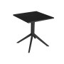 Dining Table Home ESPRIT Black Metal polypropylene 70 x 70 x 75 cm