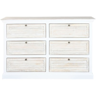 Chest of drawers Home ESPRIT White Natural 150 x 40 x 100 cm