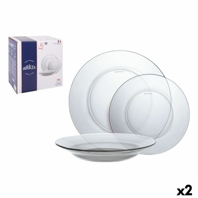 Tableware Duralex Lys Transparent 18 Pieces (2 Units)