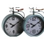 Table clock DKD Home Decor Blue Green Bicycle Vintage (2 Units)
