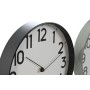 Wall Clock Home ESPRIT Black Grey PVC 30 x 4 x 30 cm (2 Units)