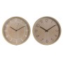 Horloge Murale Home ESPRIT Naturel PVC 40 x 4 x 40 cm (2 Unités)