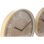 Horloge Murale Home ESPRIT Naturel PVC 40 x 4 x 40 cm (2 Unités)