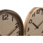 Horloge Murale Home ESPRIT Marron Naturel Bois Rotin 40 x 5 x 40 cm (2 Unités)
