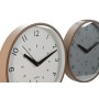 Horloge Murale Home ESPRIT Blanc Beige Gris PVC 30 x 4 x 30 cm (3 Unités)