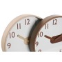 Wall Clock Home ESPRIT Brown Natural PVC Wood 30 x 4,7 x 30 cm (2 Units)