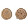 Horloge de table Home ESPRIT Naturel (2 Unités)