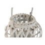 Bougeoir Home ESPRIT Blanc osier Verre 23 x 23 x 18 cm