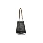 Bougeoir Home ESPRIT Noir Naturel Verre Corde 19 x 19 x 22 cm (2 Unités)
