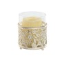 Bougeoir Home ESPRIT Crème Métal Verre 11 x 11 x 13 cm (2 Unités)