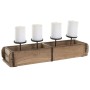 Bougeoir Home ESPRIT Naturel Fer Teck 60 x 15 x 14 cm