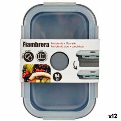 Boîte à lunch Kinvara CH19130-1 Gris Transparent ABS 540 ml (12 Unités)