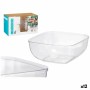 Plate set Leknes CK80688-1 Transparent Plastic 5 L 25,5 x 12,3 x 25,5 cm (12 Units)
