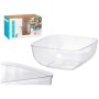 Plate set Leknes CK80688-1 Transparent Plastic 5 L 25,5 x 12,3 x 25,5 cm (12 Units)