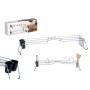 Extendable Dish Drainer for Sink Kinvara W3422A-1 Black Silver Metal polypropylene 44 x 11 x 16 cm (4 Units)