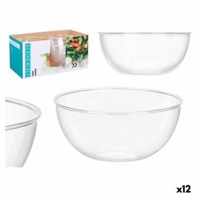 Plate set Leknes CK80678-1 Transparent Plastic 3,5 L 25,5 x 12,5 x 25,5 cm (12 Units)