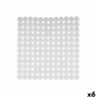 Non-slip Shower Mat Transparent PVC 54 x 54 x 1 cm (6 Units)