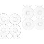 Non-slip Shower Mat Transparent PVC 54 x 54 x 1 cm (6 Units)