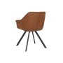 Dining Chair Home ESPRIT Black Camel Metal Microfibre 64 x 67 x 85 cm 67 x 64 x 83 cm