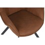 Dining Chair Home ESPRIT Black Camel Metal Microfibre 64 x 67 x 85 cm 67 x 64 x 83 cm