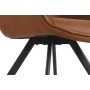 Dining Chair Home ESPRIT Black Camel Metal Microfibre 64 x 67 x 85 cm 67 x 64 x 83 cm