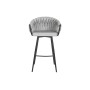 Tabouret Home ESPRIT Noir Gris Métal 58 x 53 x 101 cm