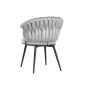 Dining Chair Home ESPRIT Black Grey Polyester Metal 60 x 66 x 84 cm 66 x 60 x 84 cm