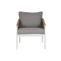 Ensemble Table avec 3 Sièges Home ESPRIT Blanc Naturel Gris clair 189 x 73 x 84 cm