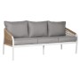 Ensemble Table avec 3 Sièges Home ESPRIT Blanc Naturel Gris clair 189 x 73 x 84 cm