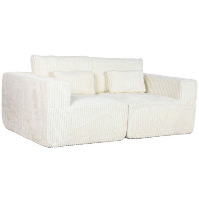 Sofa Home ESPRIT Cream Scandi 220 x 158 x 91 cm