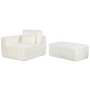 Canapé Home ESPRIT Crème Scandi 220 x 158 x 91 cm