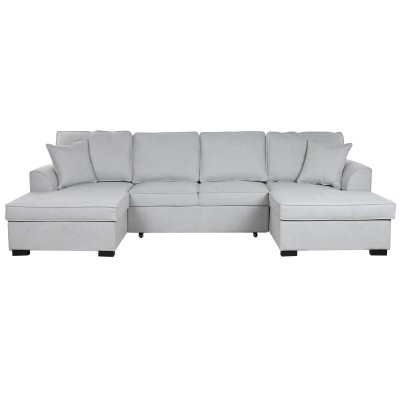 Canapé Convertible Home ESPRIT Gris Moderne 298 x 154 x 92 cm