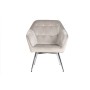 Armchair Home ESPRIT Grey Cream Golden Silver Polyester Metal 74 x 74 x 90 cm 74 x 67 x 90 cm