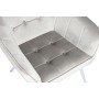 Armchair Home ESPRIT Grey Cream Golden Silver Polyester Metal 74 x 74 x 90 cm 74 x 67 x 90 cm