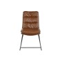 Dining Chair Home ESPRIT Synthetic Leather Metal 71 x 49 x 90 cm