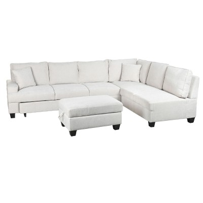 Canapé Convertible Home ESPRIT Beige Moderne 285 x 260 x 90 cm