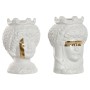 Planter Home ESPRIT White Golden Porcelain 10 x 10 x 14 cm (2 Units)