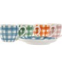 Set of 6 Cups with Plate Home ESPRIT Blue White Green Orange Pink Porcelain 90 ml