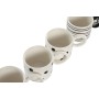 Piece Coffee Cup Set Home ESPRIT White Black Porcelain 90 ml