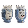 Planter Home ESPRIT Blue White Porcelain 15 x 15 x 26 cm
