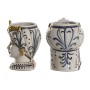 Planter Home ESPRIT Blue White Golden Porcelain 15 x 15 x 26 cm (2 Units)