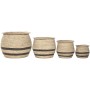 Planter Home ESPRIT Brown Fibre Arab 60 x 60 x 52 cm (4 Units)