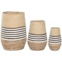 Planter Home ESPRIT Brown Bicoloured Fibre Urban 31 x 31 x 49 cm (3 Pieces)