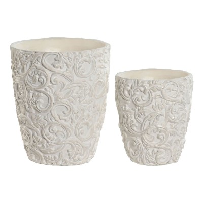 Planter Home ESPRIT Cement 24 x 24 x 28 cm (2 Pieces)