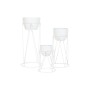 Planter Home ESPRIT White Metal Urban 38 x 38 x 80 cm (3 Pieces)