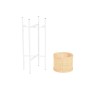 Planter Home ESPRIT White Natural Metal Bamboo 31 x 31 x 103 cm (3 Pieces)