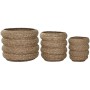 Planter Home ESPRIT Brown Fibre Urban 42 x 42 x 39 cm (3 Pieces)