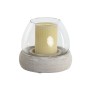 Candleholder Home ESPRIT White Natural Crystal Mango wood 30 x 30 x 40 cm (2 Units)