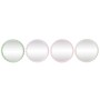 Wall mirror Home ESPRIT White Green Pink Lilac 44 x 3 x 44 cm (4 Units)